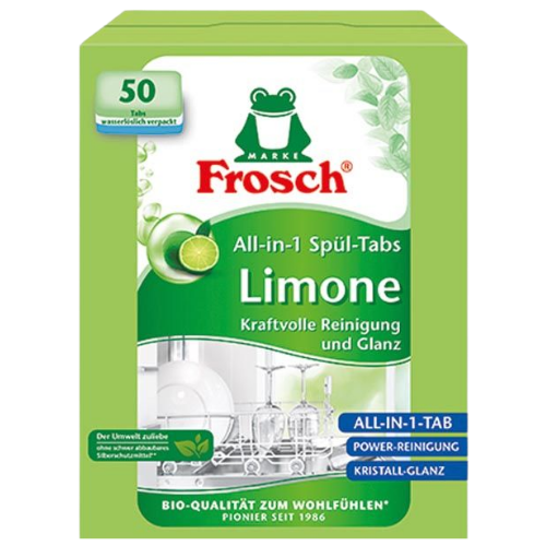 Frosch Lemon All-In-1 Dishwasher Tablets - 50 pcs