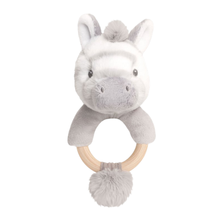 Keel Toys Keeleco Cuddle Zebra Ring Rattle - 14cm