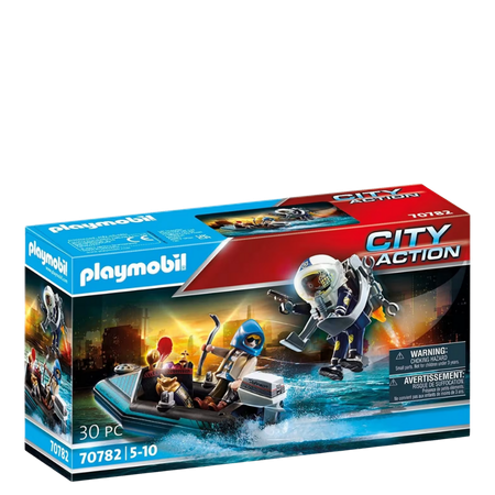 Playmobil City Action Police Jet Pack with Boat