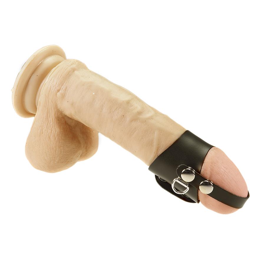 Leather Cock Tip Strap With Weight Hooks