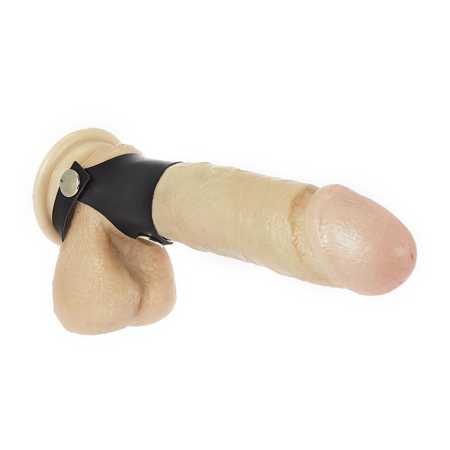 Penis Tube with Straps Behind the Balls and Snaps