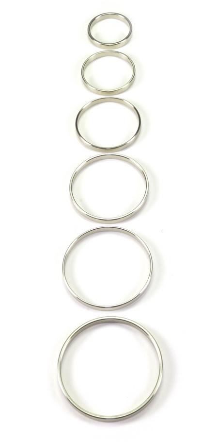 Stainless Steel Solid Cock Ring, 5 mm. wide (6 sizes)