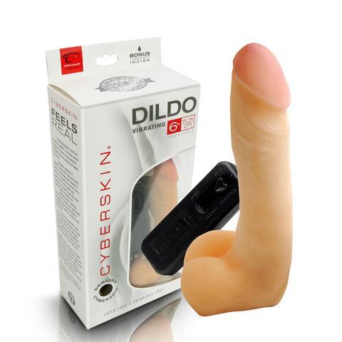 Cyberskin Vibrating Cyber Cock With Balls - Light