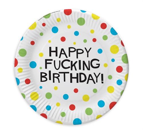 X-Rated Birthday Party Plates 8 Count