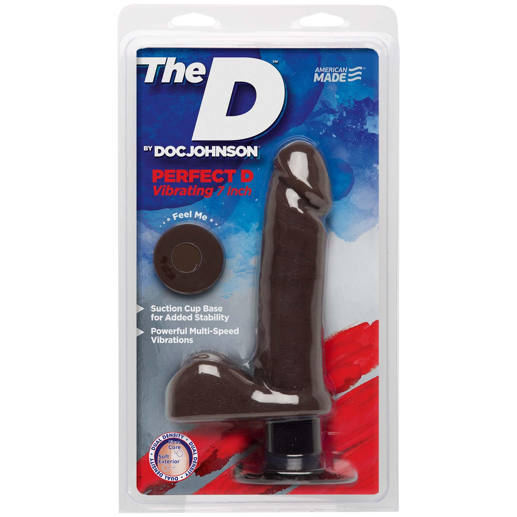 The D - Perfect D Vibrating 7" - Chocolate