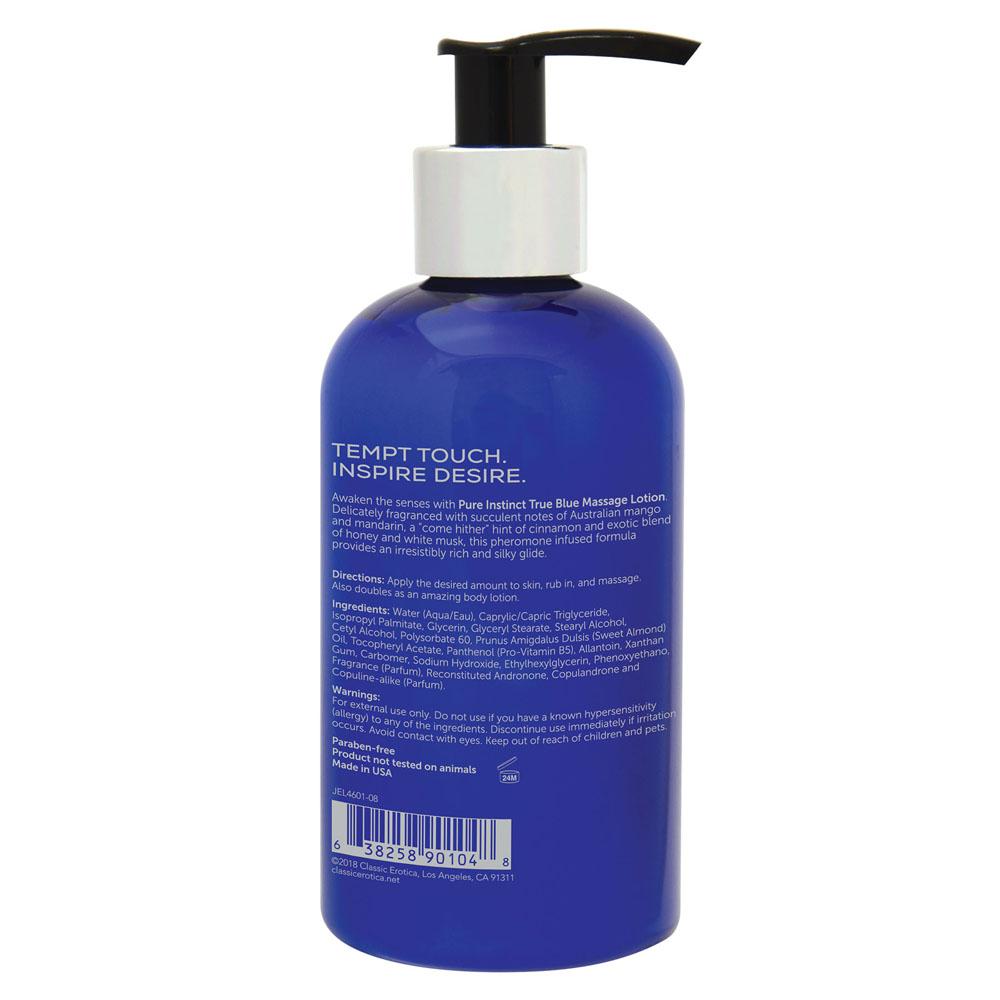 Pure Instinct Pheromone Massage Lotion True Blue 236 ml - 8 Fl Oz