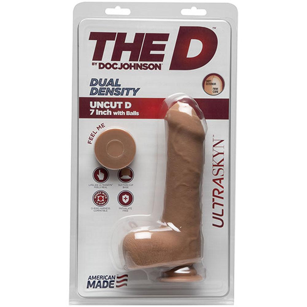 The D - Uncut D - 7 Inch With Balls - Ultraskyn - Caramel
