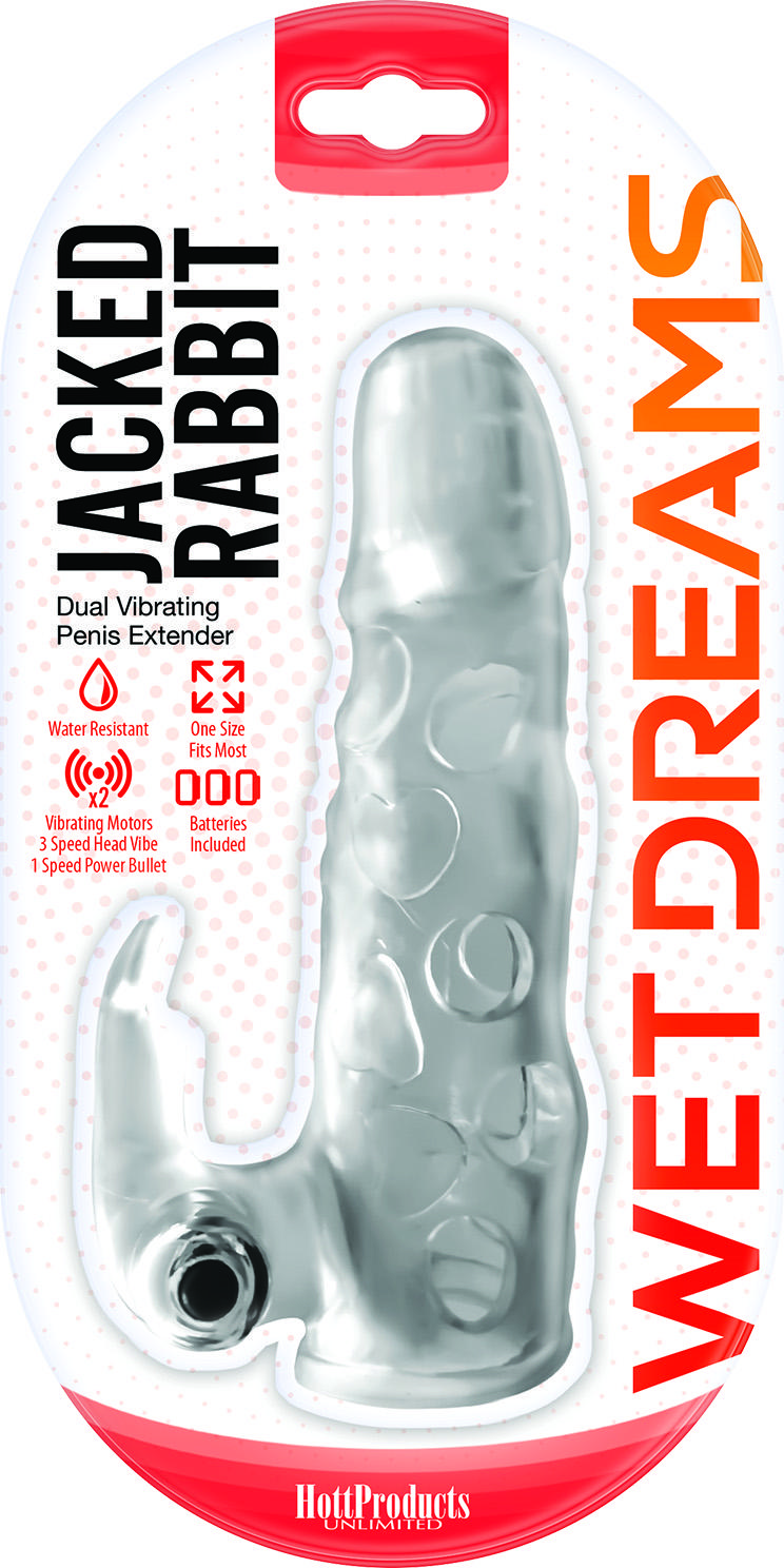 Jack Rabbit Dual Vibrating Extender - Clear