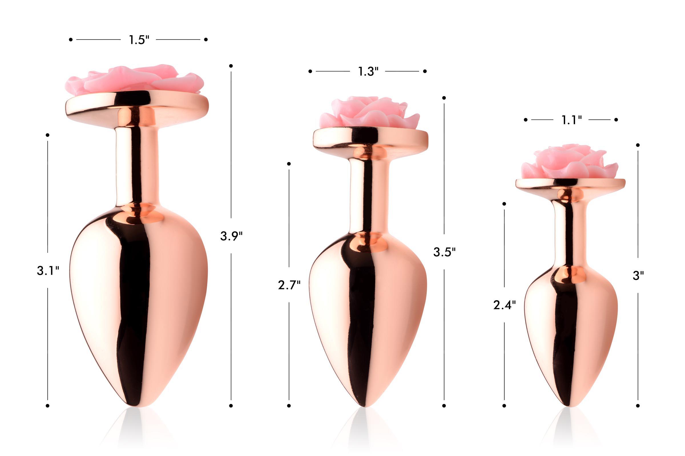 Pink Rose Gold Anal Plug - Small