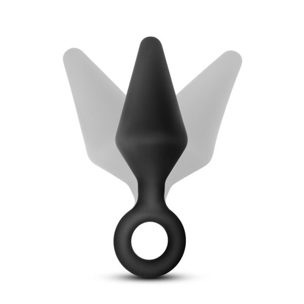 Anal Adventures Platinum - Silicone Loop Plug -  Medium - Black