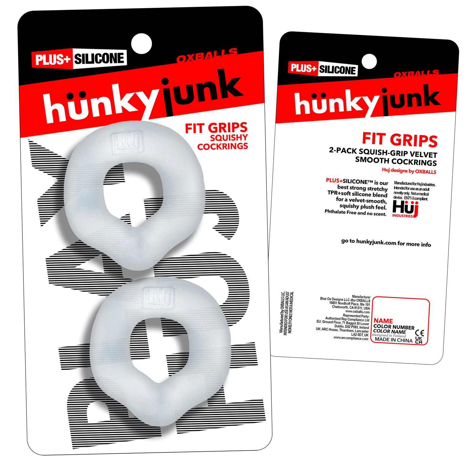 Fit Grips 2-Pack Ergo-Fit Cockrings Clear Clear