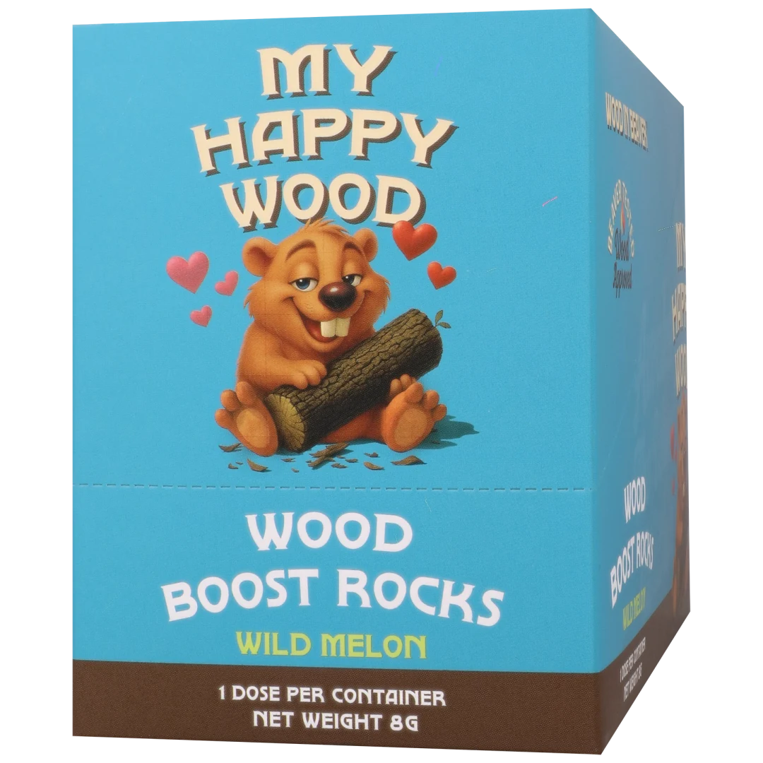 Wood Boost Rocks for Him 12 Pack Display Wild Melon