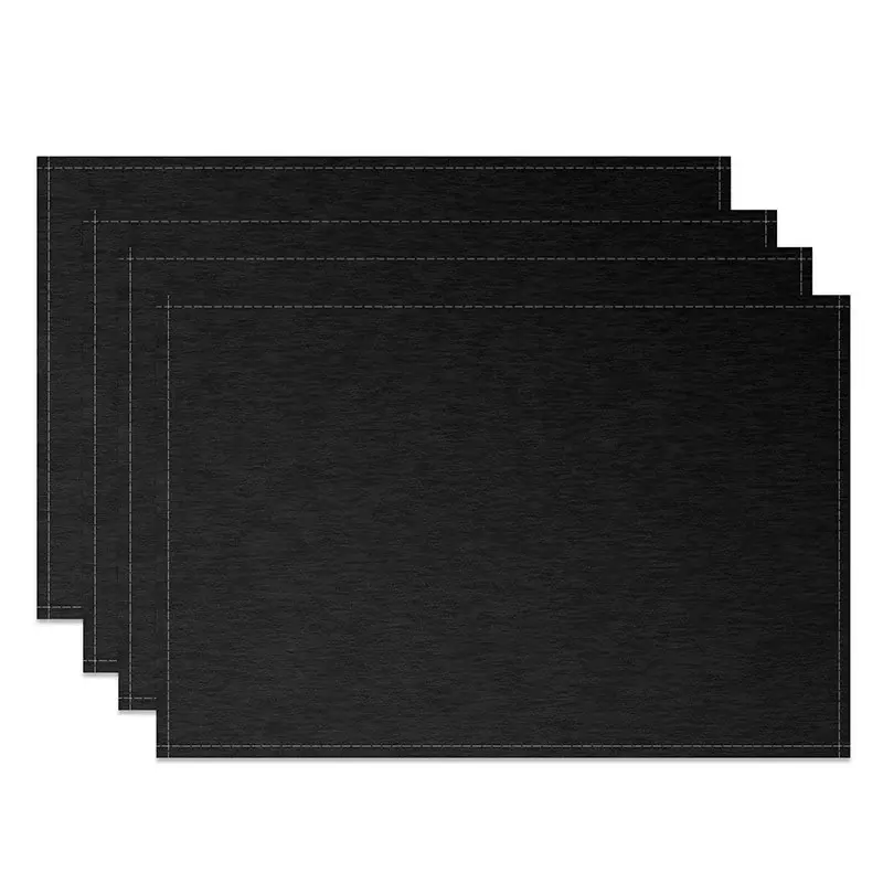 Aperturee Luxury Black Abstract Placemats Set of 4, Modern and Elegant Design for Formal Dining Table Setting, 14x12in (WxH), 15.8 USD, placemats, C