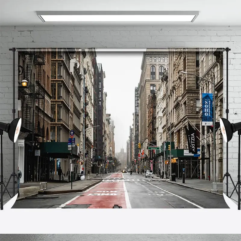 Aperturee Retro Street Building Architecture Photo Backdrop, 3X2FT(1MX0.6M), 14 USD, architecture backdrops, CJHD9N08-M