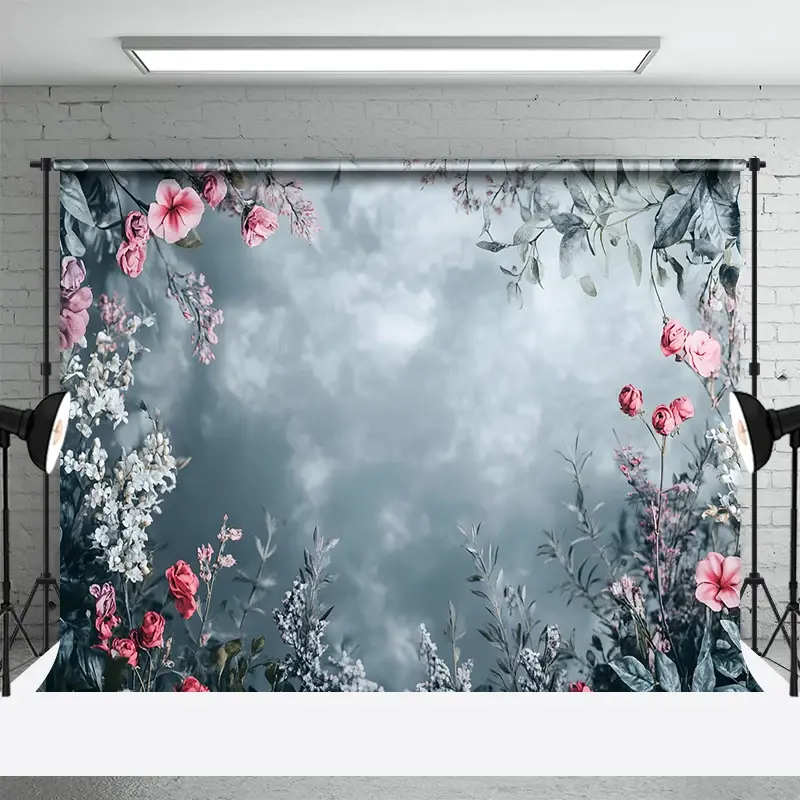 Aperturee Floral Wash Painting Vibe Fine Art Photo Backdrop, 3X2FT(1MX0.6M), 14 USD, fine art backdrops, DCHD2L81-M