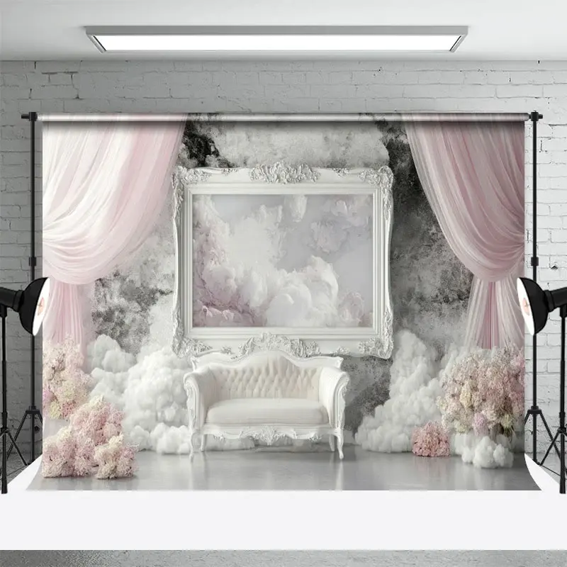 Aperturee Dreamy Romantic Pink Royal Wedding Photo Backdrop, 3X2FT(1MX0.6M), 14 USD, wedding backdrops, DCHD5K91-M