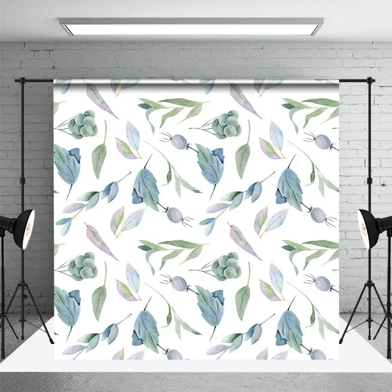 Aperturee Fresh Green Spring Step And Repeat Photo Backdrop, 3X2FT(1MX0.6M), 14 USD, floral backdrops, DCHD6K24-M