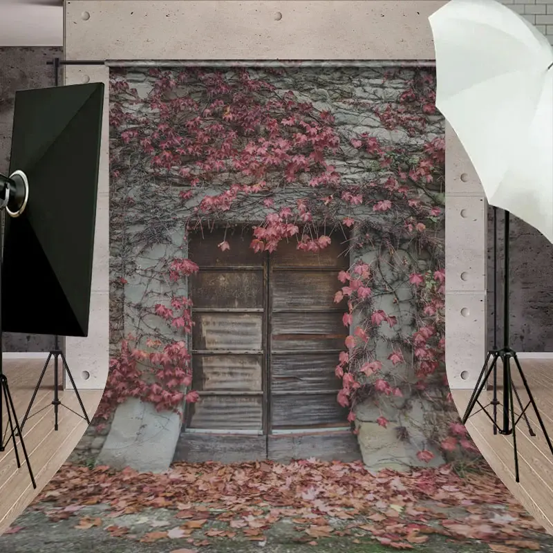 Aperturee Shabby Grey Wall Pink Floral Tree Photo Sweep Backdrop, 5 x 7 ft (1.5 x 2.1 m), 42 USD, sweep backdrops, DCSD3K38-D