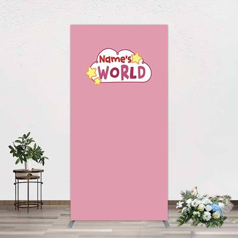 Aperturee Dusty Rose Girls World Birthday Rectangle Backdrop, 1.6x4ft (50x120cm), 98.18 USD, arch backdrop kit, DMGD1Y11CF-AJ