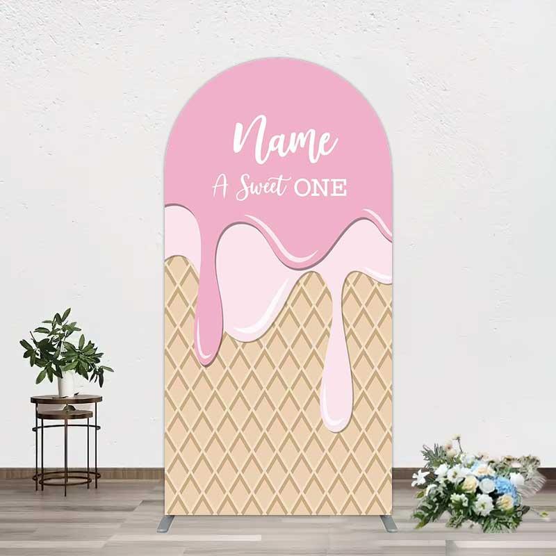 Aperturee Sweet One Pink Girls Birthday Arch Backdrop, 1.6x4ft (50x120cm), 98.18 USD, arch backdrop kit, DMGD1Y16-AJ