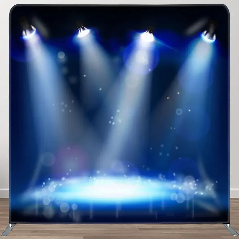Aperturee Stage Lighting Bokeh Photo Square Tension Backdrop, 6 x 6 ft (1.8 x 1.8 m), 111 USD, square double-sided backdrops, DSYM2Z47-F