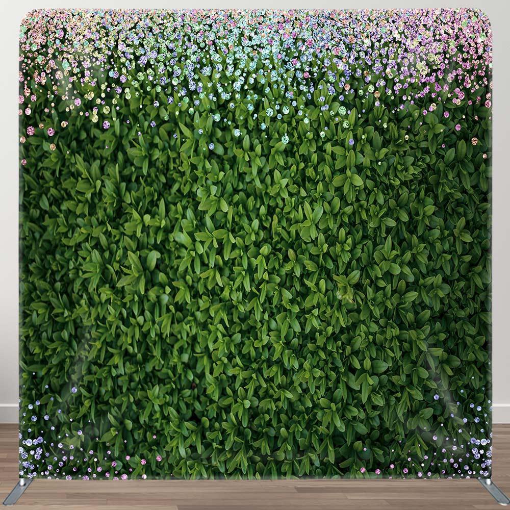 Aperturee Colorful Diamonds Greenery Square Tension Backdrop, 6X6FT(1.8X1.8M), 111 USD, DSZYHD6I47-F, square double-sided backdrops