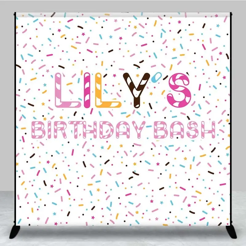 Aperturee Custom Sprinkles Birthday Backdrop, Minimalist Candy Background, Studio Props