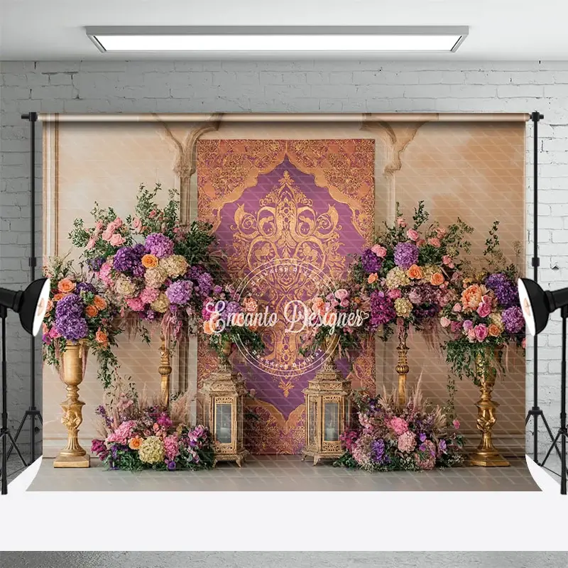 Aperturee Floral Sacred Totem Sweet Lovely Wedding Backdrop, 3X2FT(1MX0.6M), 14 USD, wedding backdrops, ENHD1L55-M