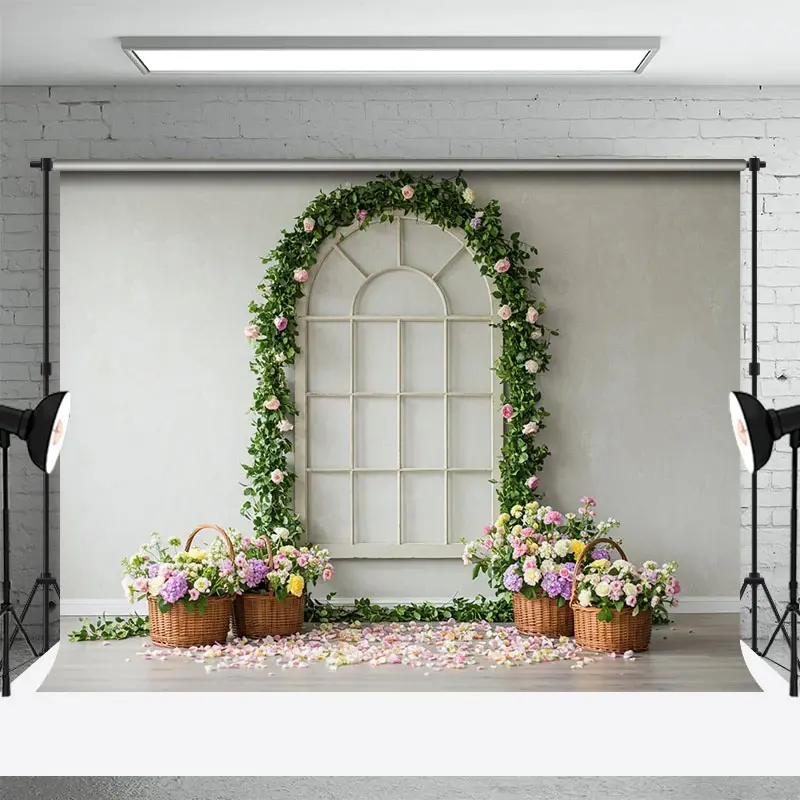 Aperturee Floral Plant Arch Sweet Spring Wedding Backdrop, 3X2FT(1MX0.6M), 14 USD, wedding backdrops, ENHD1L81-M