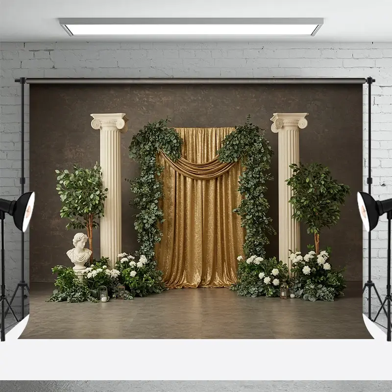 Aperturee Sacred Elegant Boho Floral Sweet Wedding Backdrop, 3X2FT(1MX0.6M), 14 USD, wedding backdrops, ENHD4L10-M