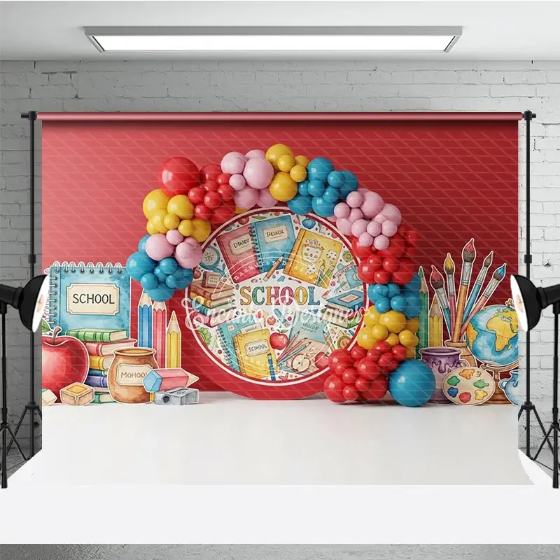 Aperturee Back to School Photography Backdrop Professional Education Theme Studio Prop