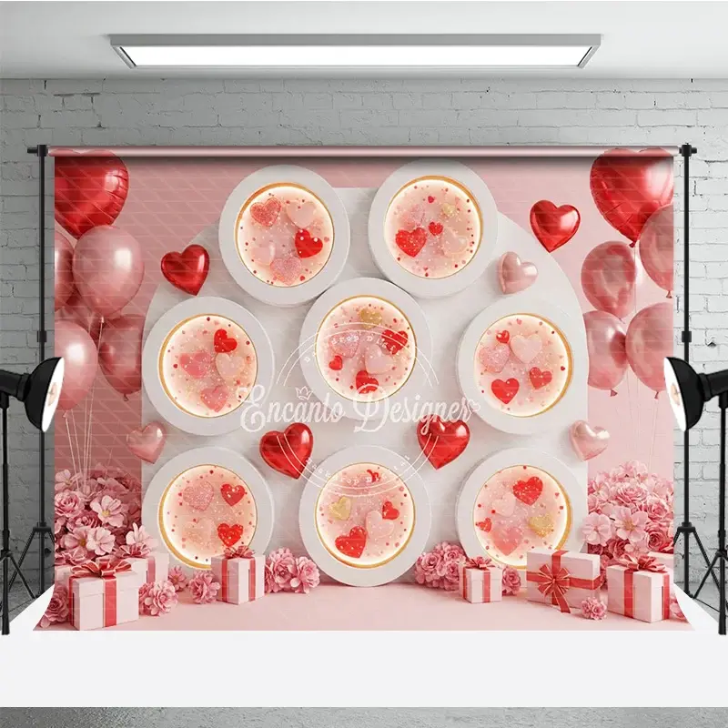 Aperturee Valentine's Day Photography Backdrop Professional Soft Pink Studio Prop