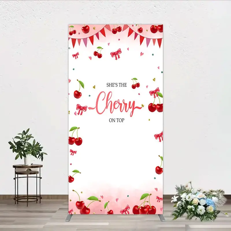 Aperturee Cherry Theme Arch Backdrop Fruit Theme Arch Photo Prop