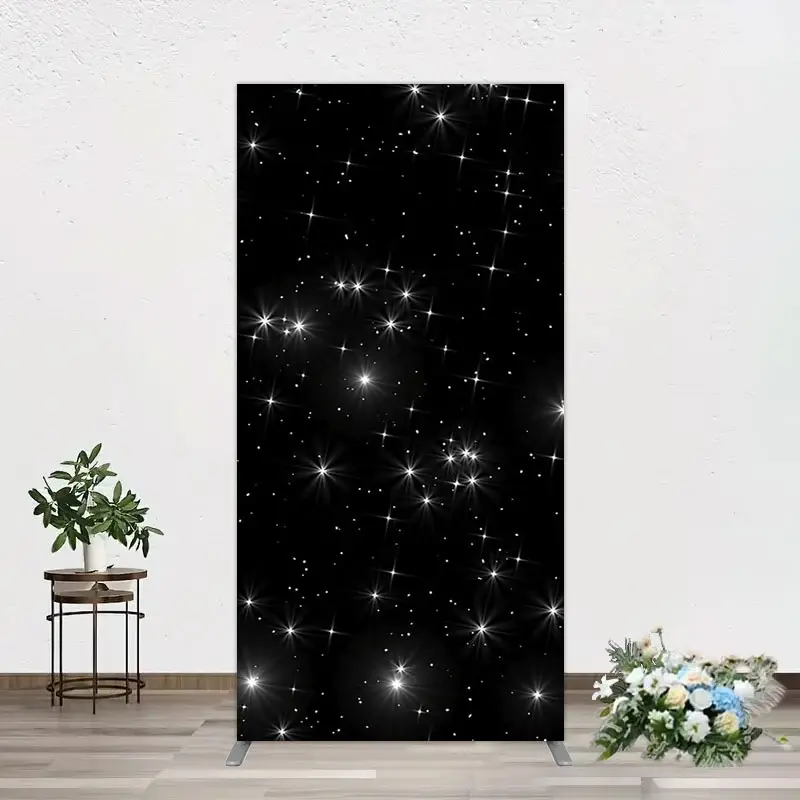 Aperturee Starry Sky Dark Night Happy Birthday Rectangle Backdrop, 1.6 x 4 ft (0.5 x 1.2 m), 98.18 USD, arch backdrop kit, GH0A020CF-AJ