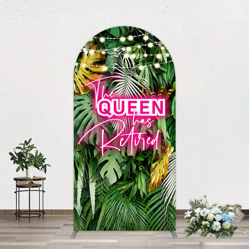 Aperturee Hawaii Queen Retirement Party Bash Arch Backdrop, 1.6 x 4 ft (0.5 x 1.2 m), 98.18 USD, arch backdrop kit, GLH0G446-AJ