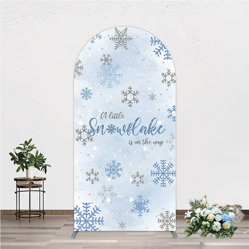 Aperturee Arch Backdrop A Little Snowflake Is On The Way Cover Studio Prop