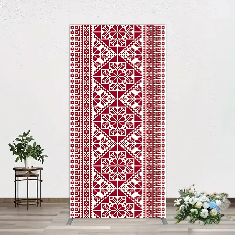 Aperturee Repeated Slovakia Pattern Birthay Rectangle Backdrop, 1.6 x 4 ft (0.5 x 1.2 m), 98.18 USD, arch backdrop kit, JWGD5Q43CF-AJ