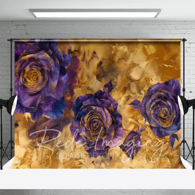 Aperturee Purple Abstract Rose Gold Textured Photo Backdrop, 3X2FT(1MX0.6M), 14 USD, fine art backdrops, LRHD2K39-M