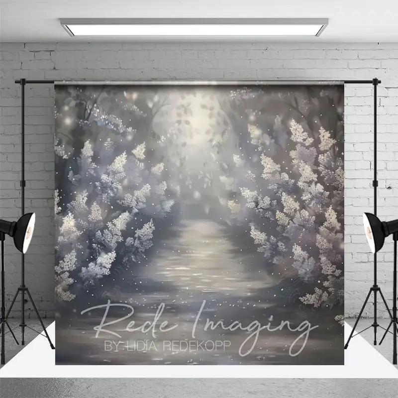 Aperturee Abstract White Misty Blossoms Photography Backdrop, 3X2FT(1MX0.6M), 14 USD, floral backdrops, LRHD2K71-M