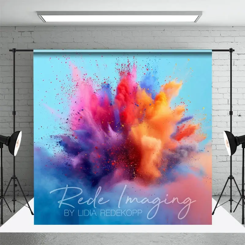 Aperturee Cool Colorful Powder Burst Blue Wall Photo Backdrop, 3X2FT(1MX0.6M), 14 USD, fine art backdrops, LRHD2K84-M