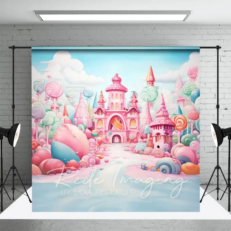 Aperturee Colorful Minty Ice Kingdom Cake Smash Photo Backdrop, 3X2FT(1MX0.6M), 14 USD, birthday cake smash backdrops, LRHD4K76-M