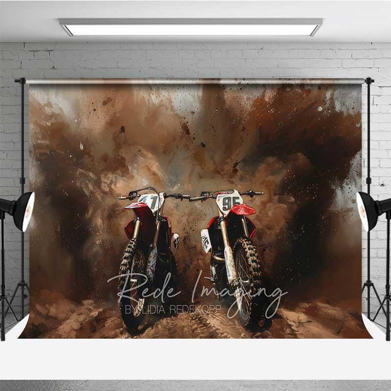Aperturee Dirt Bike Motocross Racing Photography Backdrop, Artistic Action Sports Studio Prop