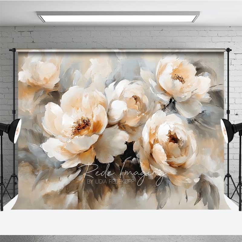 Aperturee Oil Painting Floral Backdrop Fine Art Photo Background
