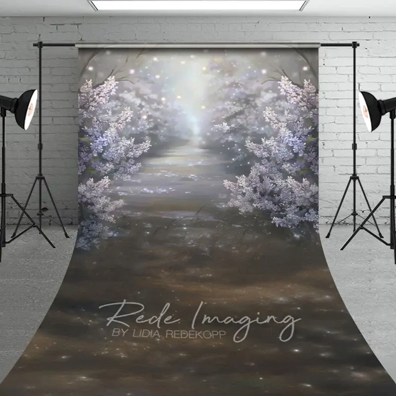 Aperturee Foggy Pink Misty Blossoms Garden Photo Sweep Backdrop, 5 x 7 ft (1.5 x 2.1 m), 42 USD, sweep backdrops, LRSD1K99-D