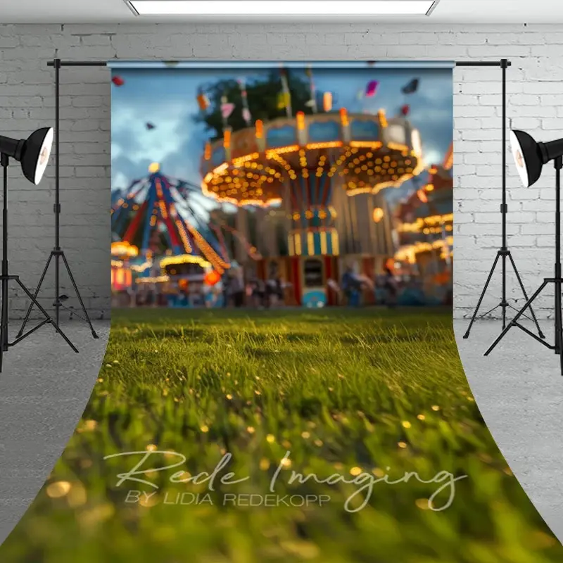 Aperturee Bokeh Lighted Carnival Cake Smash Sweep Backdrop, 5 x 7 ft (1.5 x 2.1 m), 42 USD, sweep backdrops, LRSD3K22-D