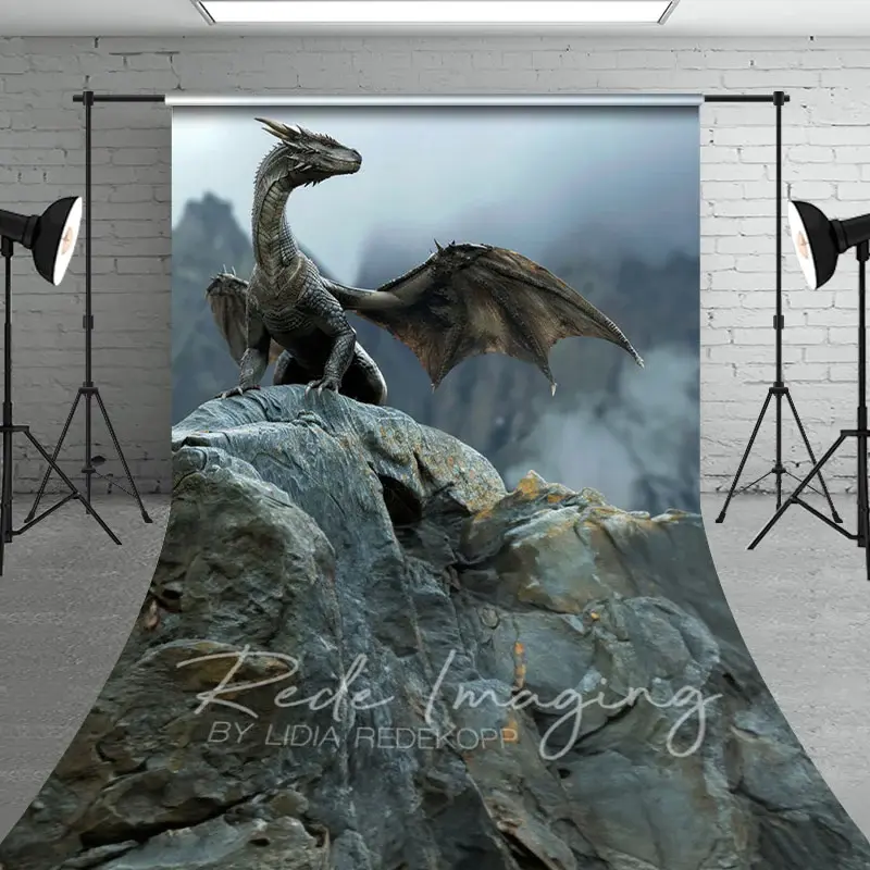 Aperturee Fantasy Fairy Tale Black Magic Dragon Sweep Backdrop, 5 x 7 ft (1.5 x 2.1 m), 42 USD, sweep backdrops, LRSD4K56-D