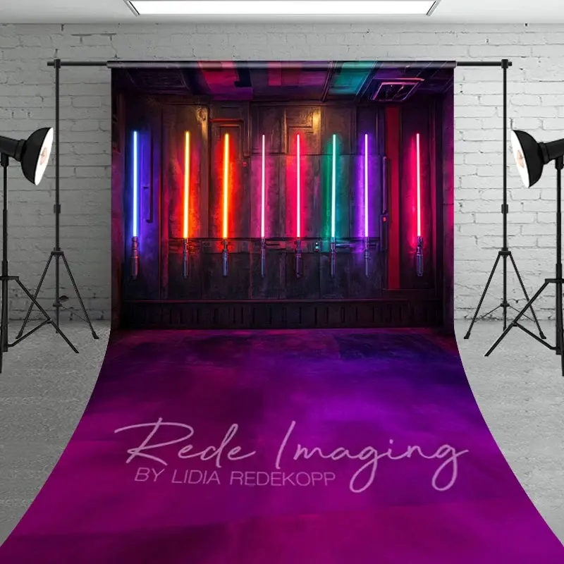 Aperturee Lightsabers Warehouse Science Fiction Sweep Backdrop, 5 x 7 ft (1.5 x 2.1 m), 42 USD, sweep backdrops, LRSD4K71-D