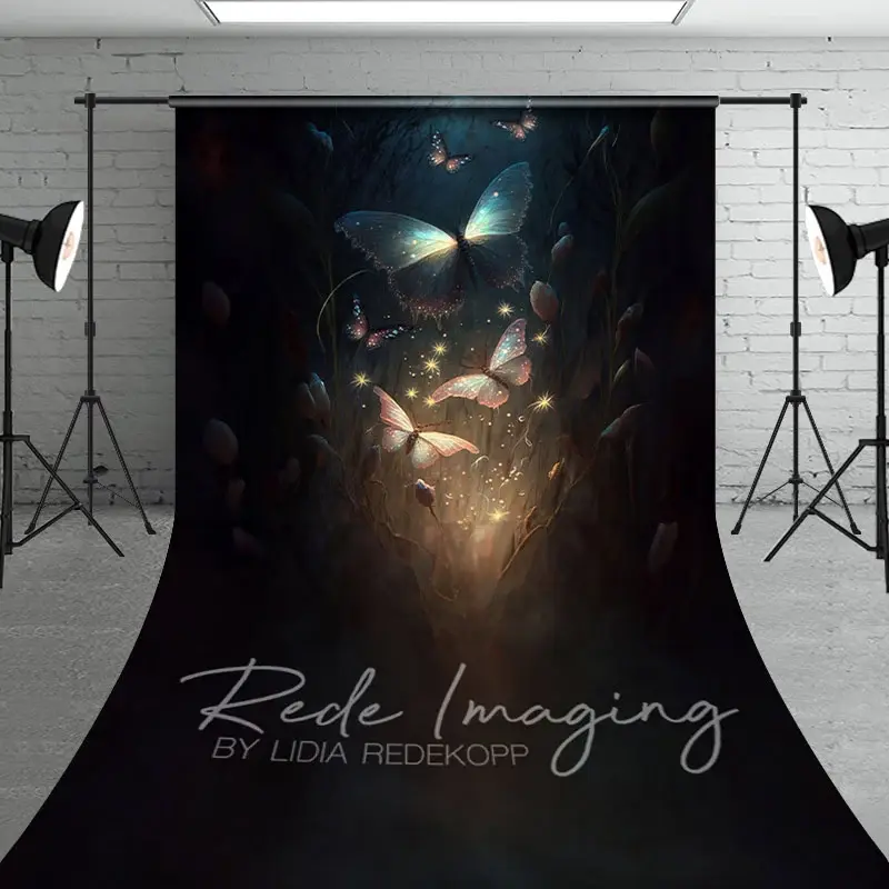 Aperturee Lighted Mystical Butterfly Fine Art Sweep Backdrop, 5 x 7 ft (1.5 x 2.1 m), 42 USD, sweep backdrops, LRSD4K78-D