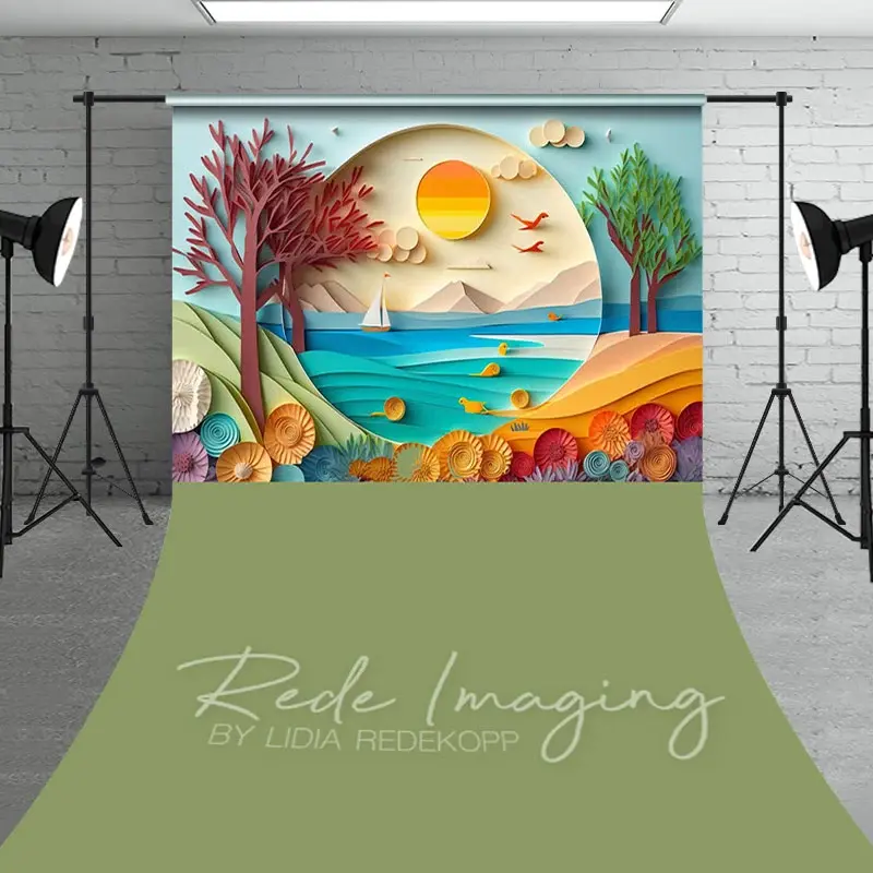 Aperturee Summer Fun Sandy Beach Cake Smash Sweep Backdrop, 5 x 7 ft (1.5 x 2.1 m), 42 USD, sweep backdrops, LRSD5K05-D