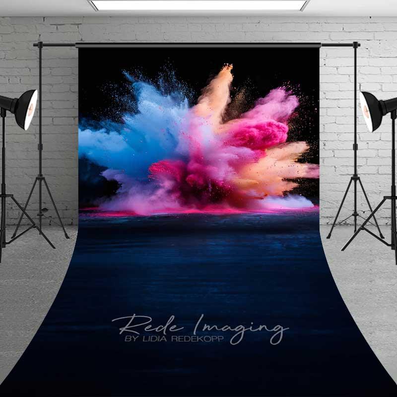 Aperturee Color Powder Explosion Sweep Photo Backdrop High Speed Photo Background